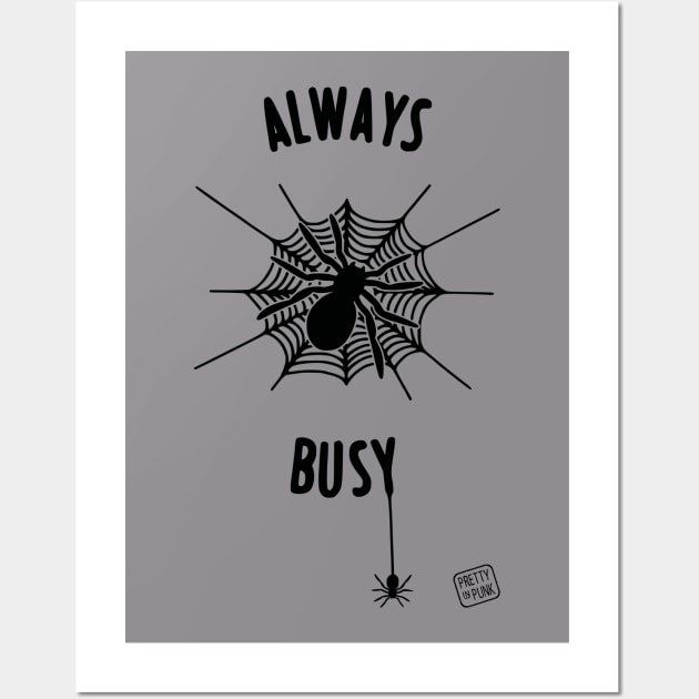 Always Busy Spider Web Wall Art by prettyinpunk